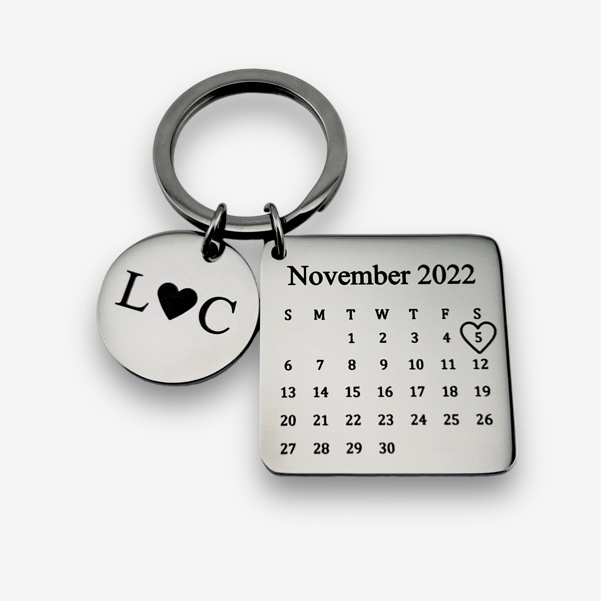 Calendar Square Keychain - MemoriesMade