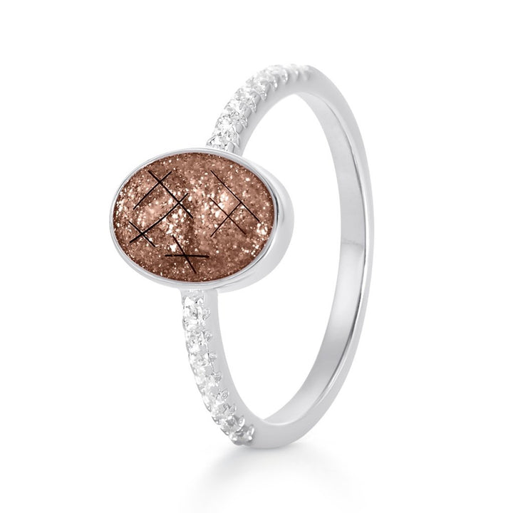 Celestial Hair Keepsake Oval Ring - MemoriesMade