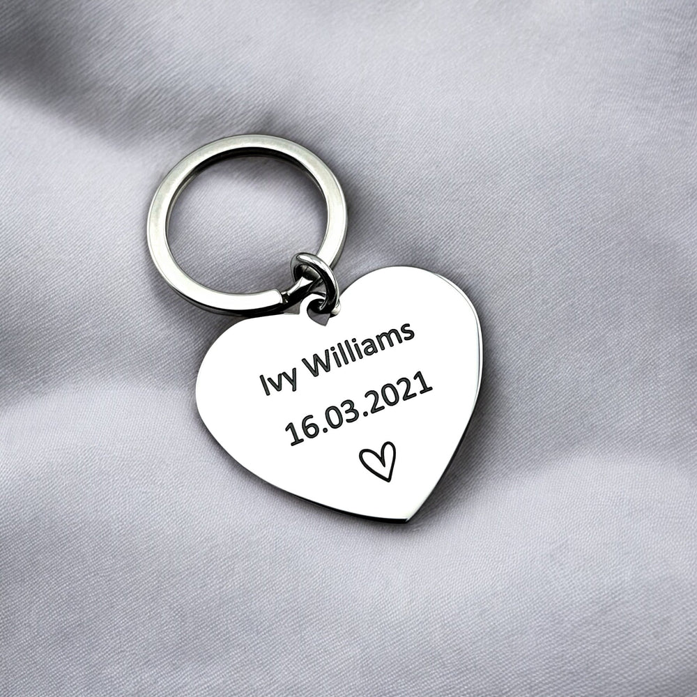 Childrens Drawing Heart Keychain - MemoriesMade