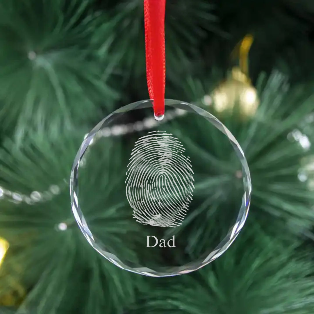 Circular Fingerprint Bauble - MemoriesMade