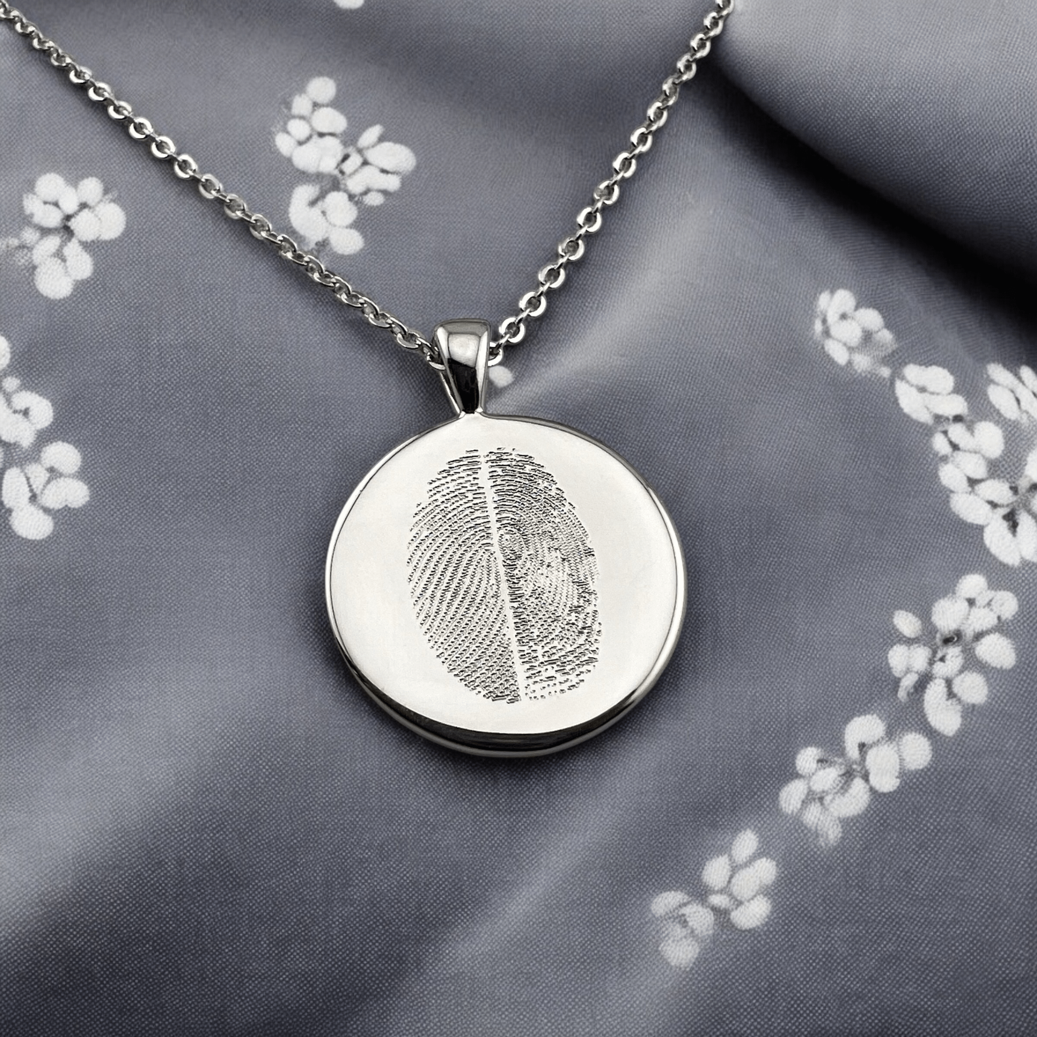 Classic Duo Fingerprint Necklace - MemoriesMade