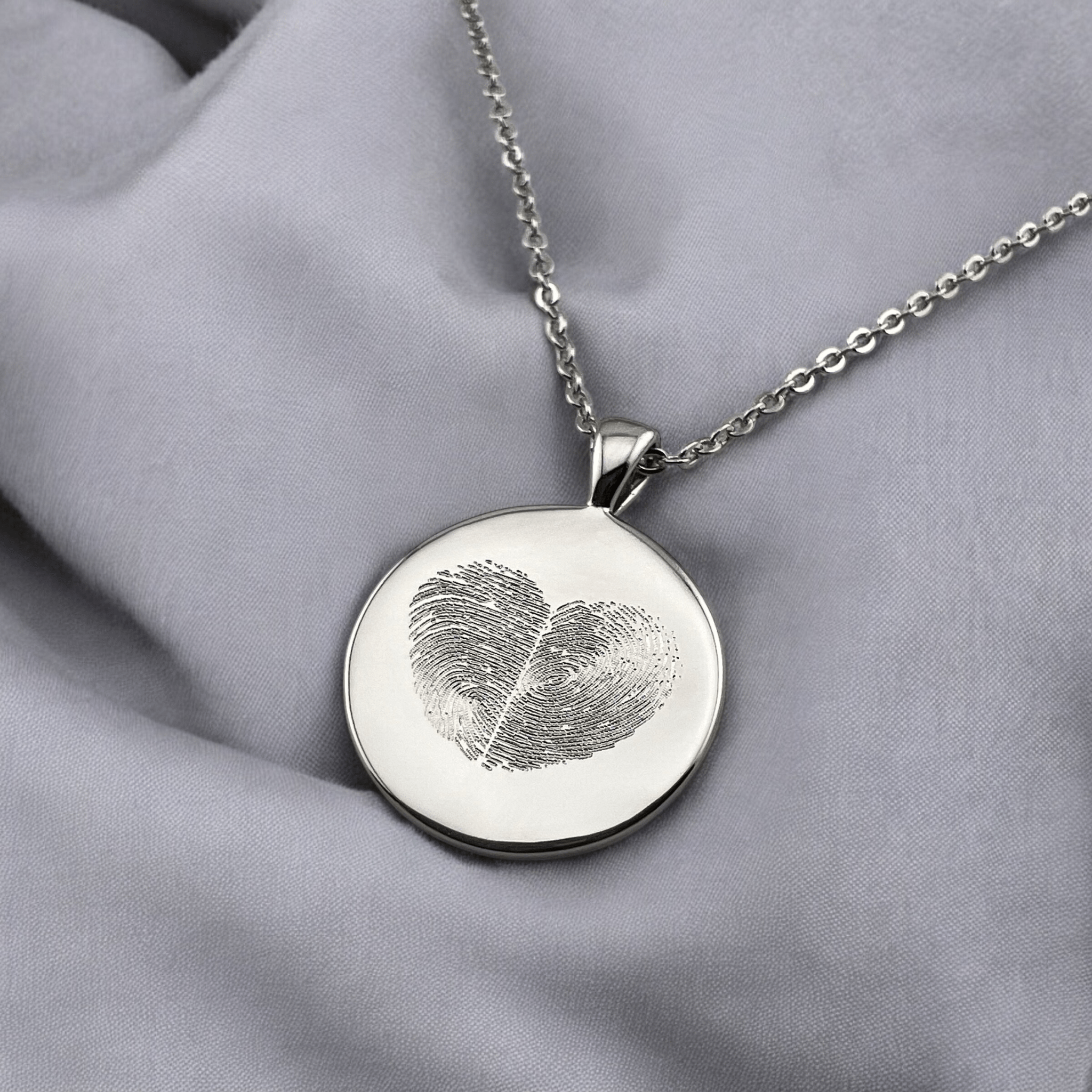 Classic Duo Fingerprint Necklace - MemoriesMade