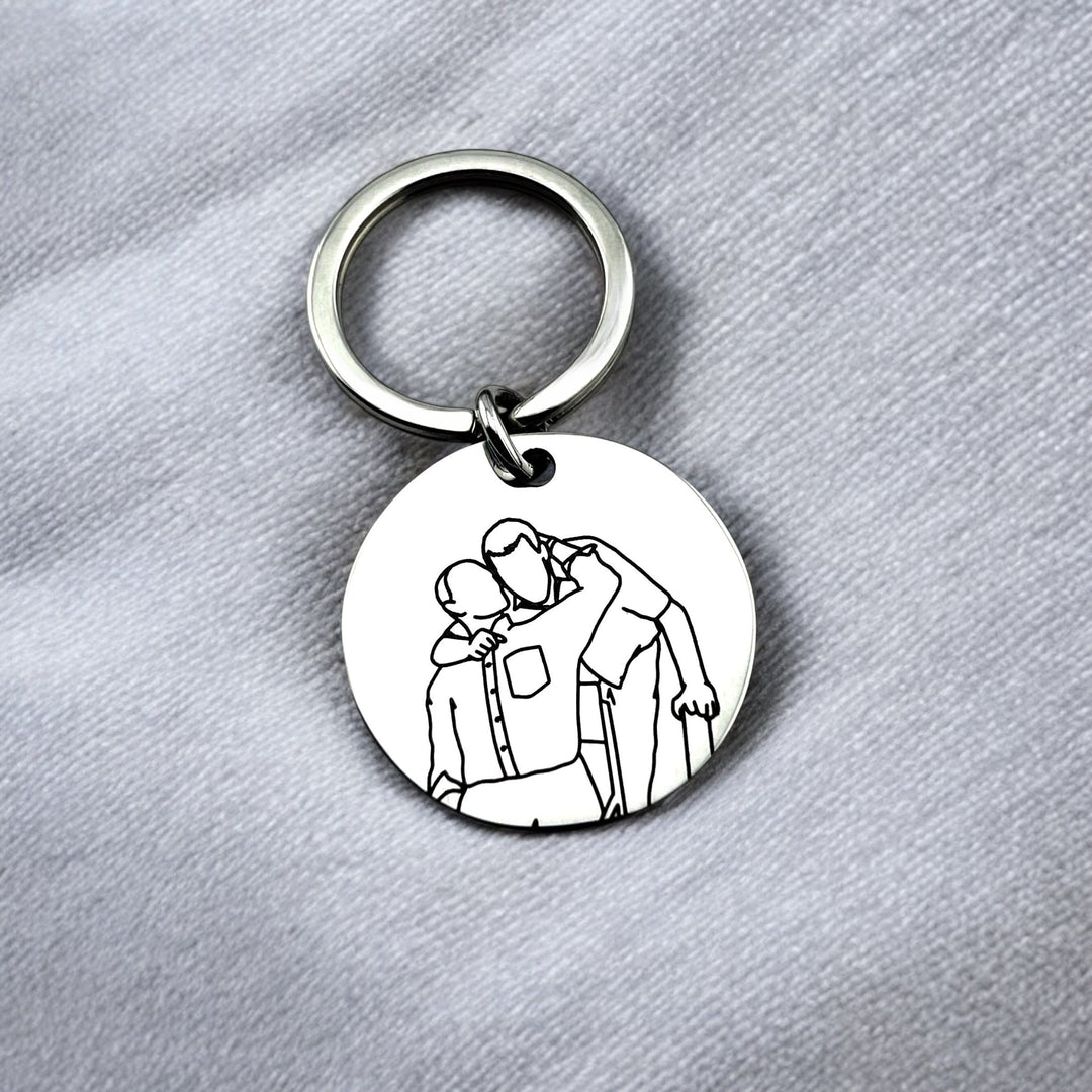 Classic Line Art Keychain - MemoriesMade