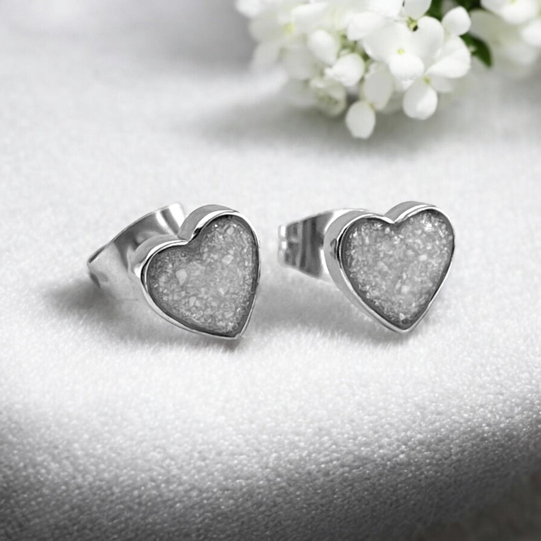 Clothing Keepsake Classic Heart Ashes Earrings - MemoriesMade