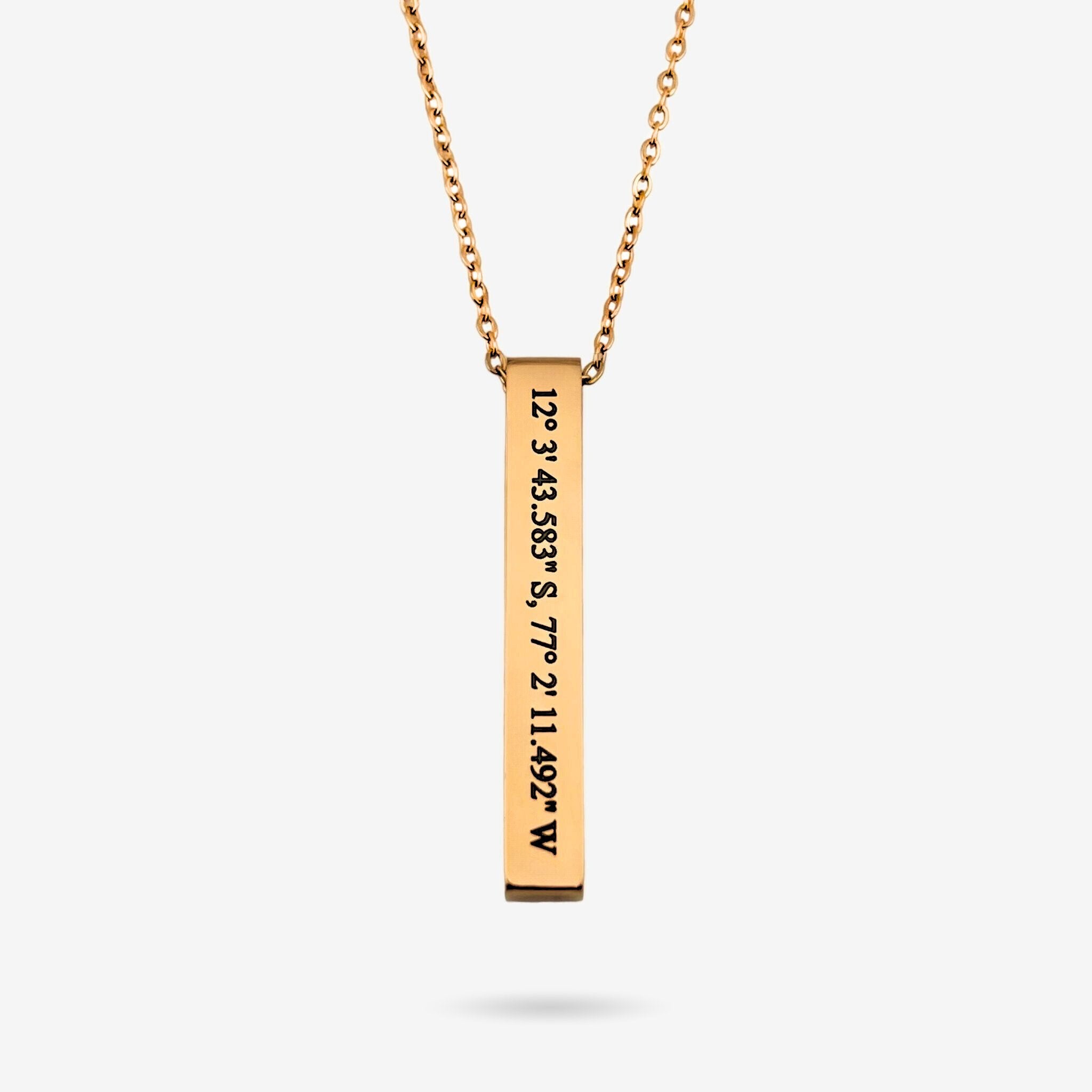 Coordinates Bar Necklace - MemoriesMade