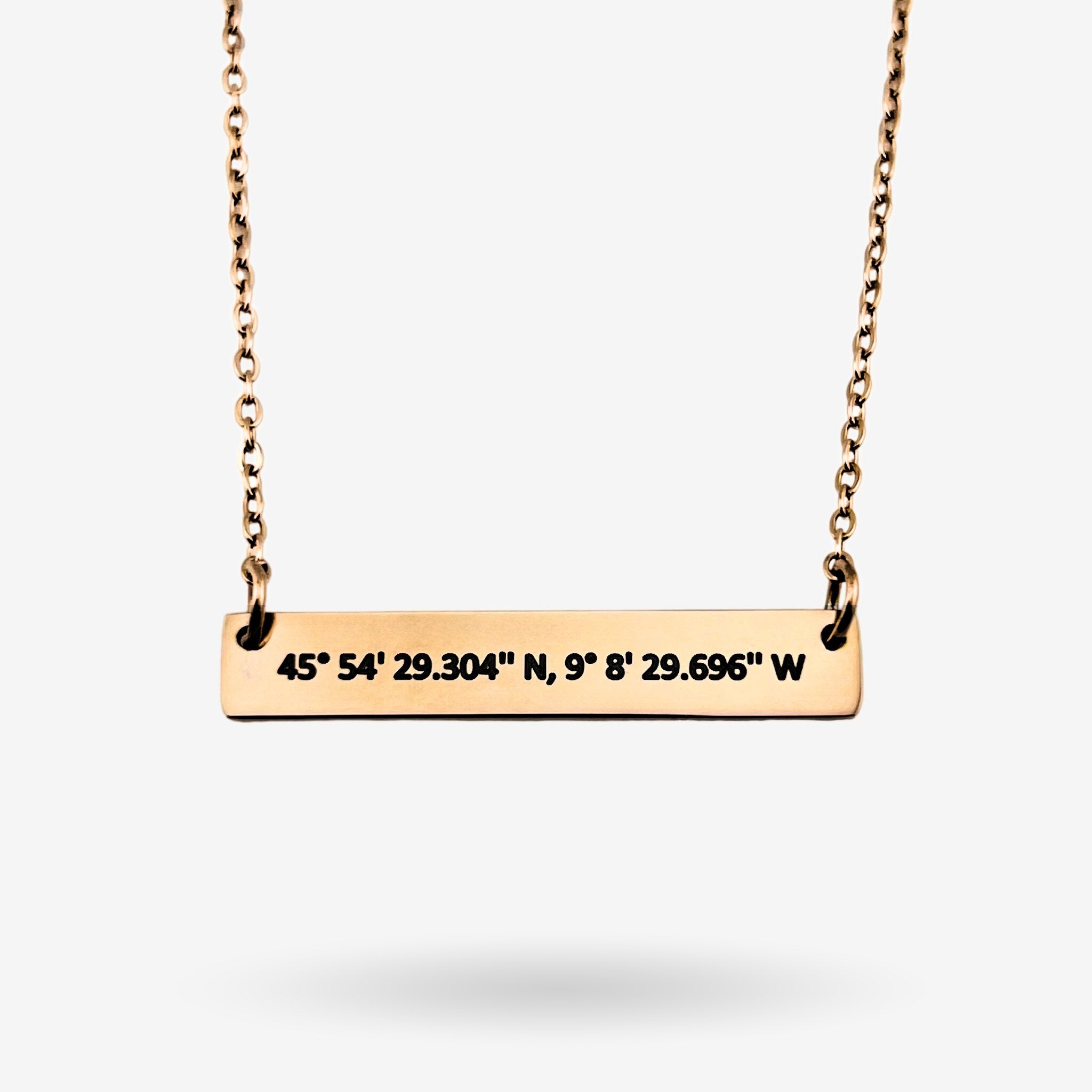 Coordinates Plate Necklace - MemoriesMade