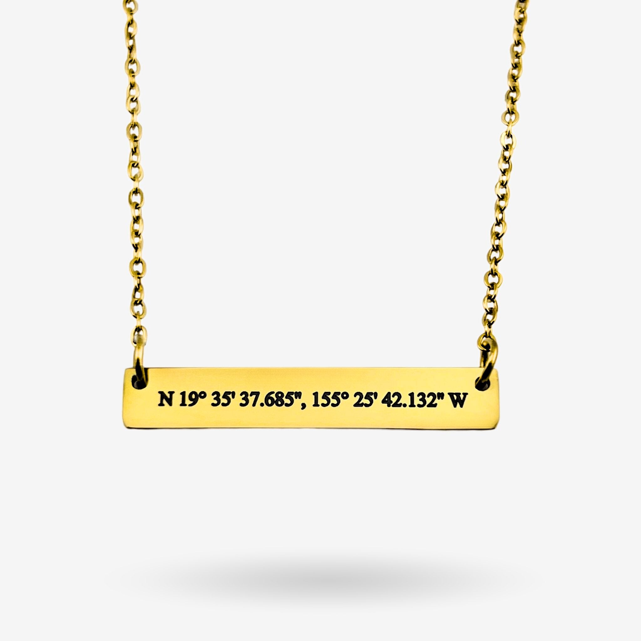 Coordinates Plate Necklace - MemoriesMade