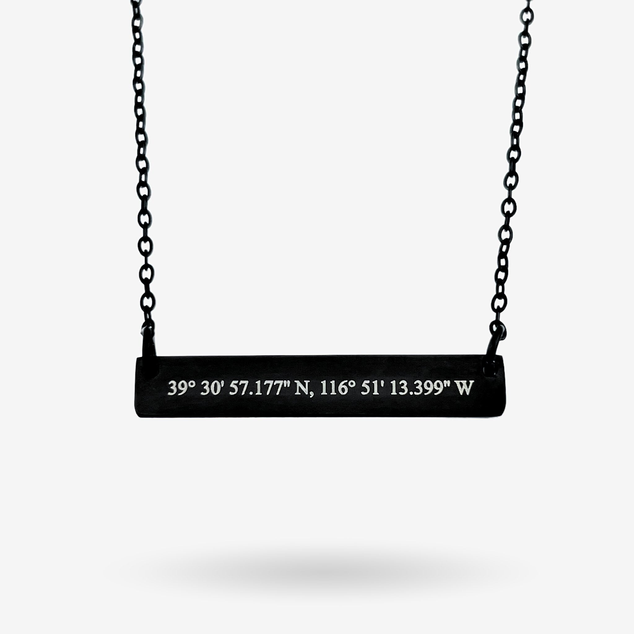 Coordinates Plate Necklace - MemoriesMade