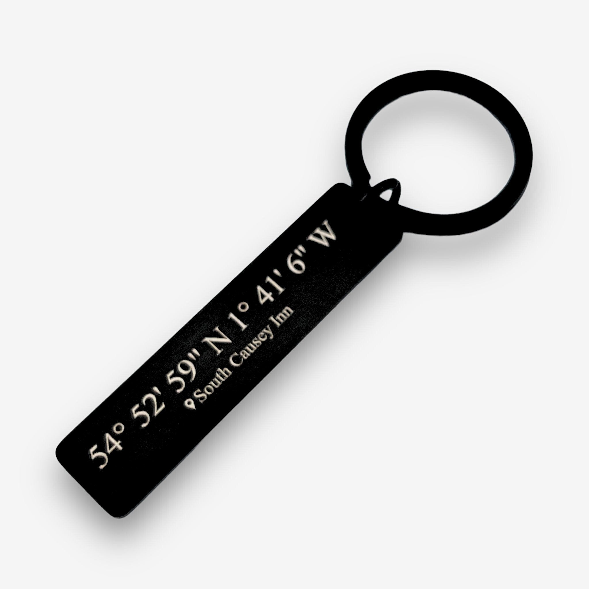 Coordinates Slim Bar Keychain - MemoriesMade