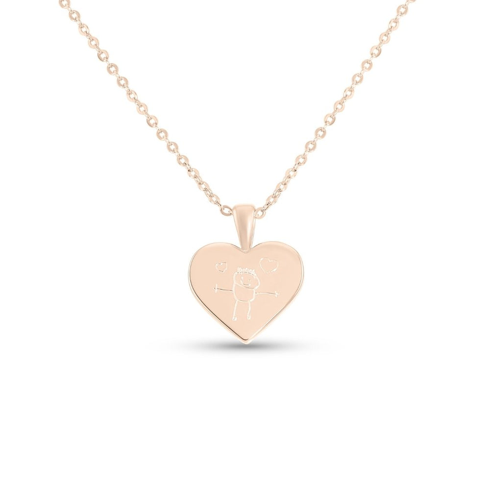 Drawing Heart Necklace - MemoriesMade