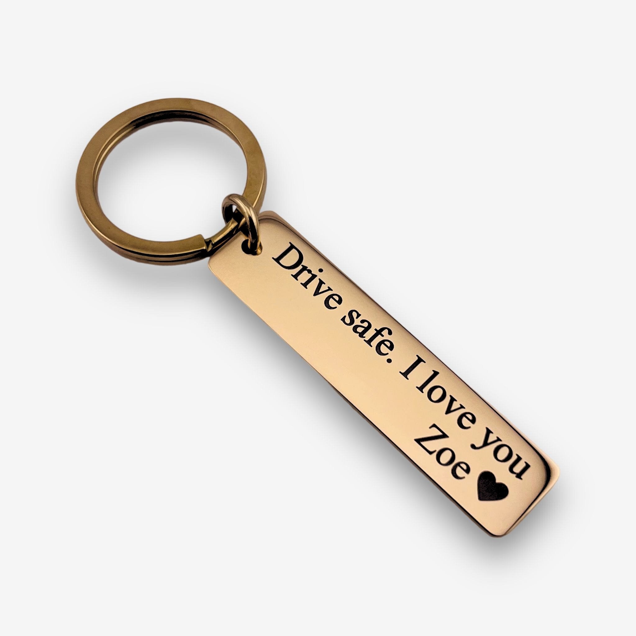 Drive Safe Slim Bar Keychain - MemoriesMade