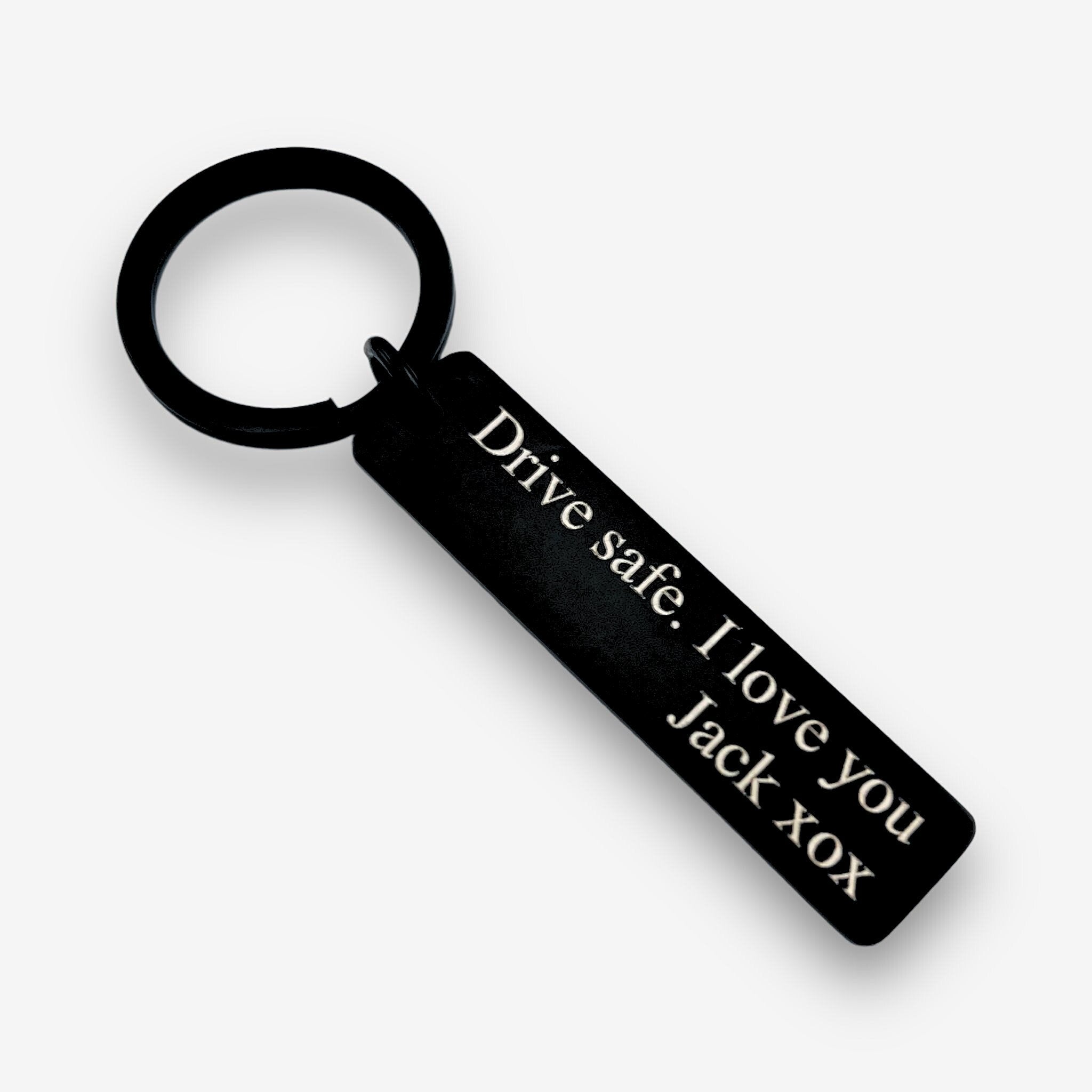 Drive Safe Slim Bar Keychain - MemoriesMade