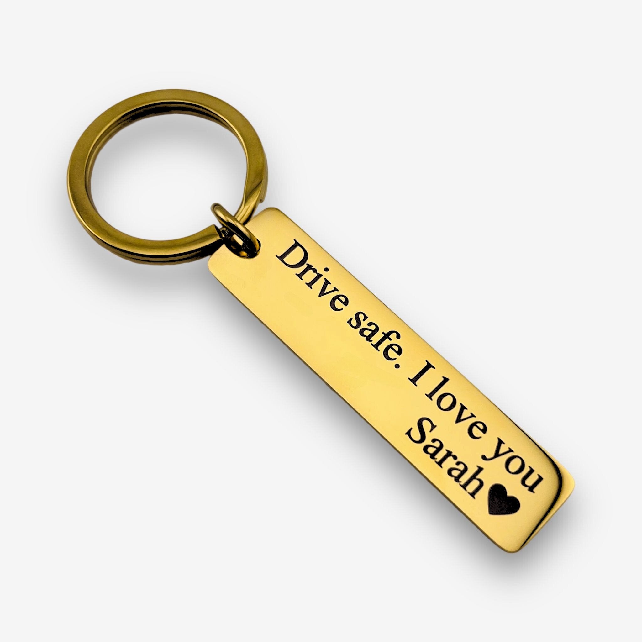 Drive Safe Slim Bar Keychain - MemoriesMade