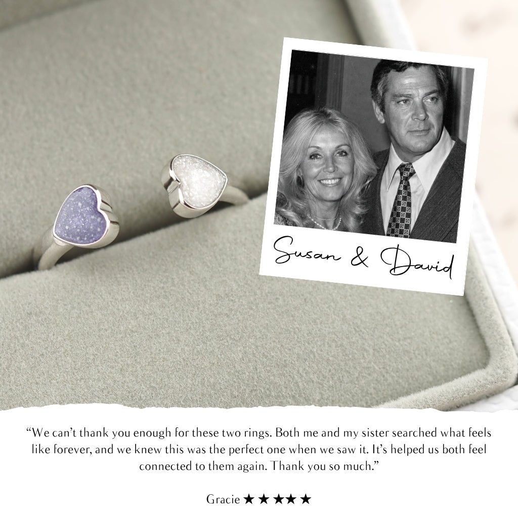 Dual Heart Ashes Ring - MemoriesMade