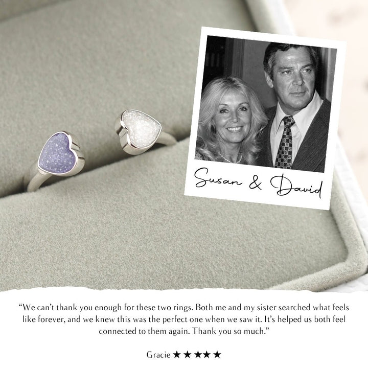 Dual Heart Ashes Ring - MemoriesMade