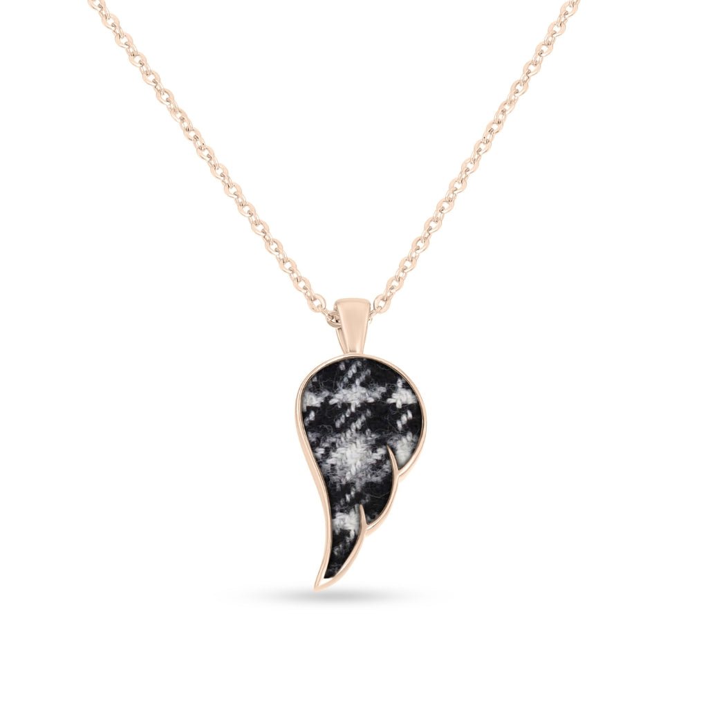 Fabric Keepsake Angel Wing Necklace - MemoriesMade