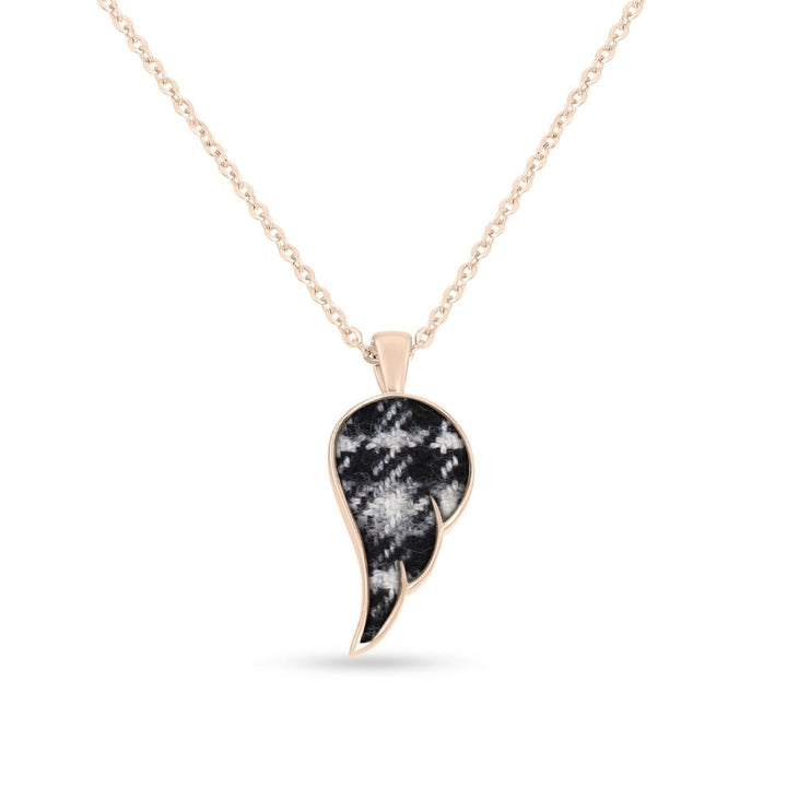 Fabric Keepsake Angel Wing Necklace - MemoriesMade