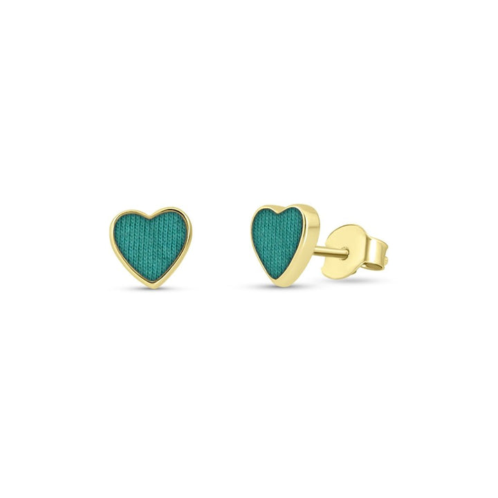 Fabric Keepsake Classic Heart Earrings - MemoriesMade