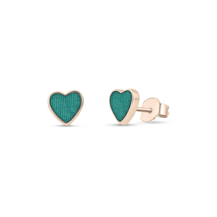 Fabric Keepsake Classic Heart Earrings - MemoriesMade
