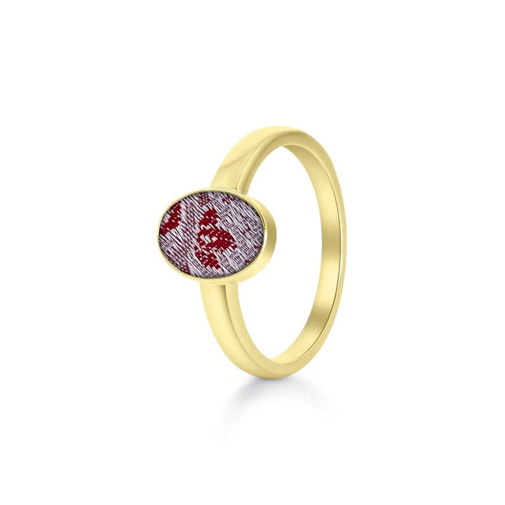 Fabric Keepsake Classic Oval Ring - MemoriesMade