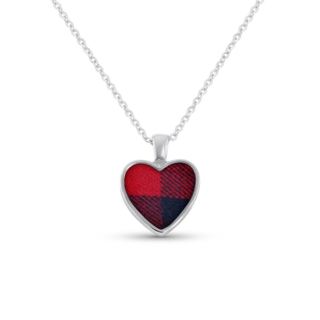 Fabric Keepsake Heart Necklace - MemoriesMade