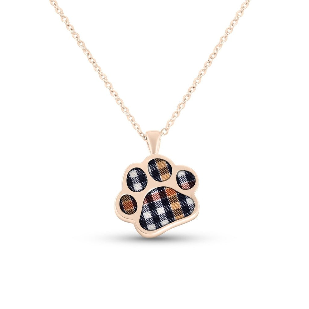 Fabric Keepsake Pawprint Necklace - MemoriesMade