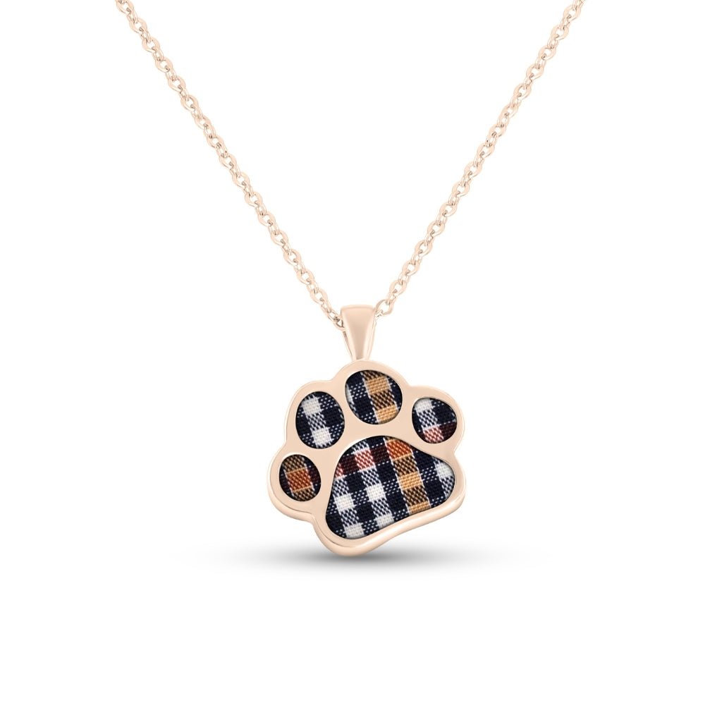 Fabric Keepsake Pawprint Necklace - MemoriesMade