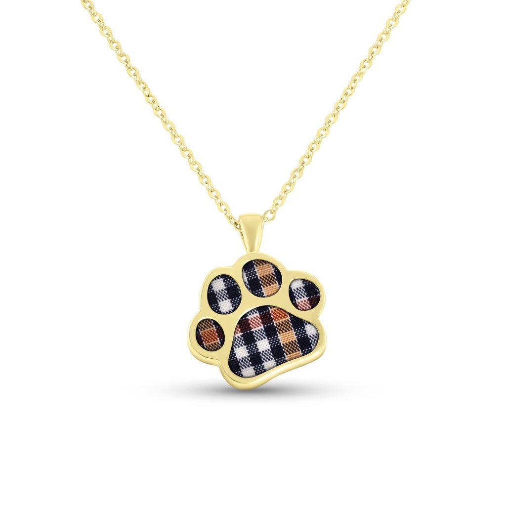 Fabric Keepsake Pawprint Necklace - MemoriesMade