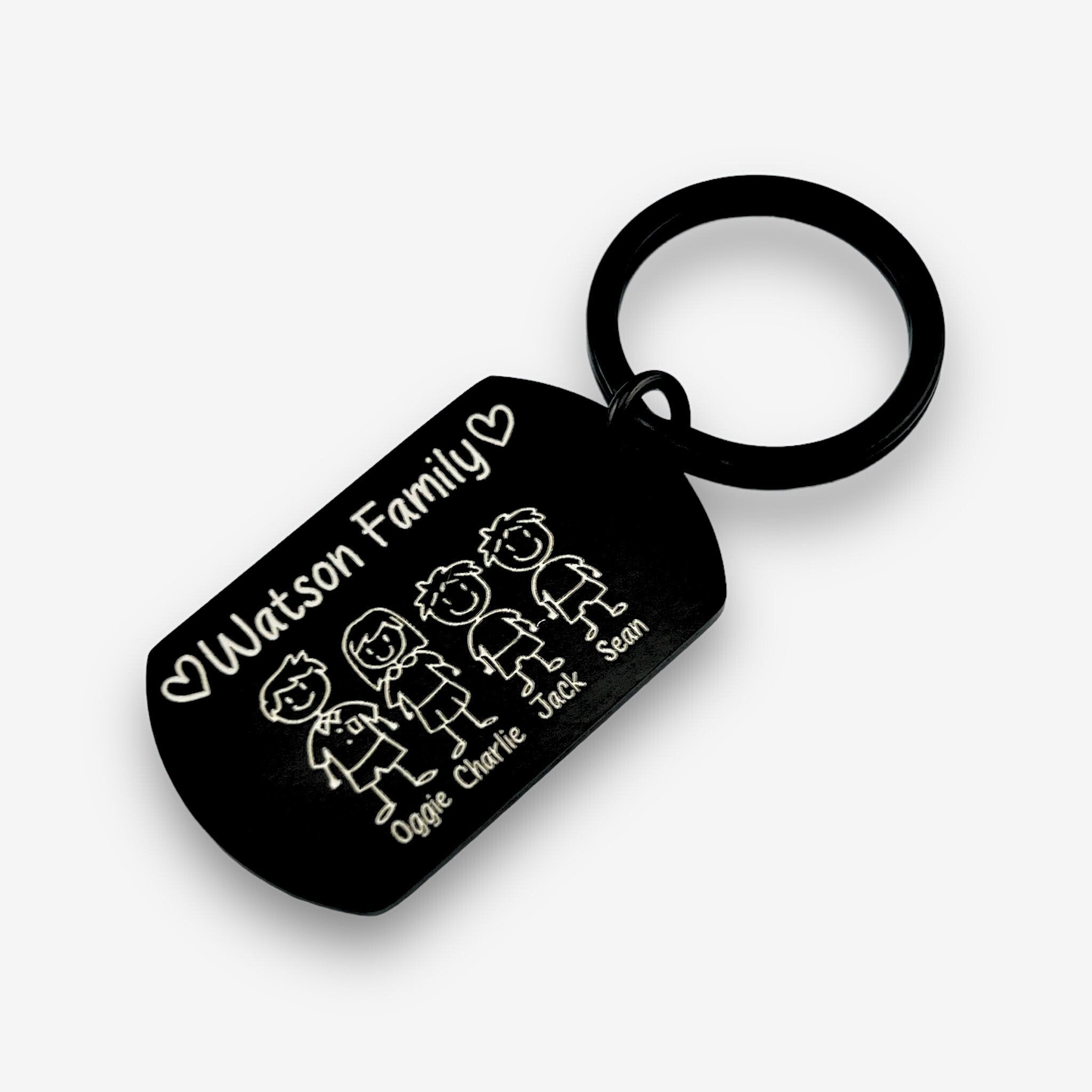 Family Flat Bar Keychain - MemoriesMade