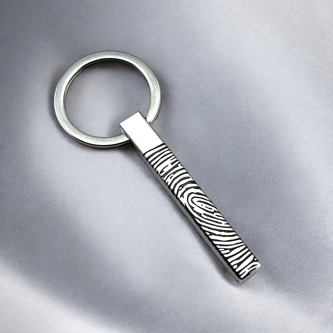 Fingerprint Bar Keychain - MemoriesMade