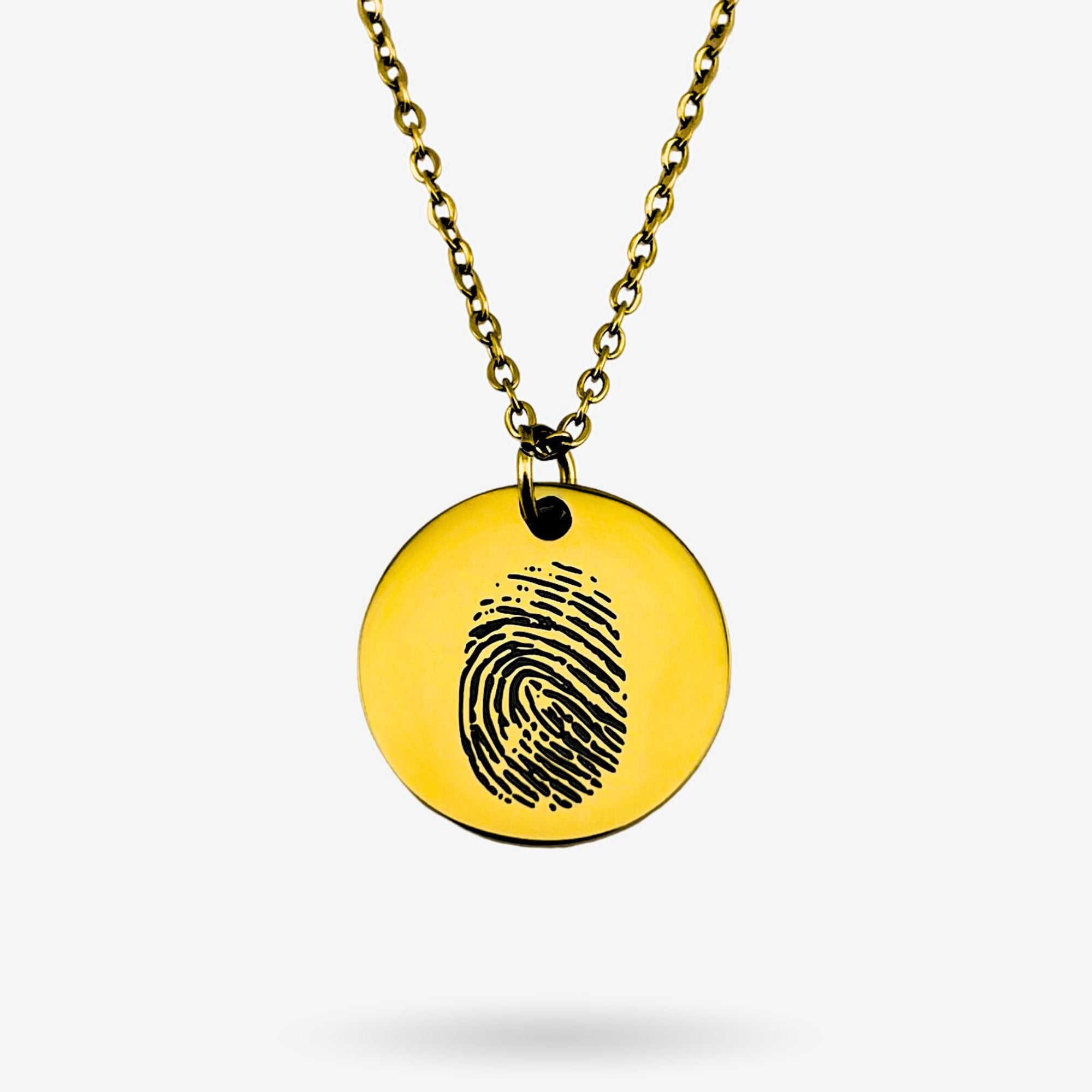 Fingerprint Disc Necklace - MemoriesMade