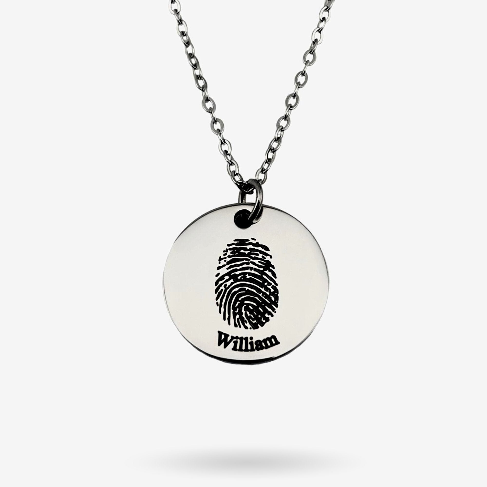 Fingerprint Disc Necklace - MemoriesMade