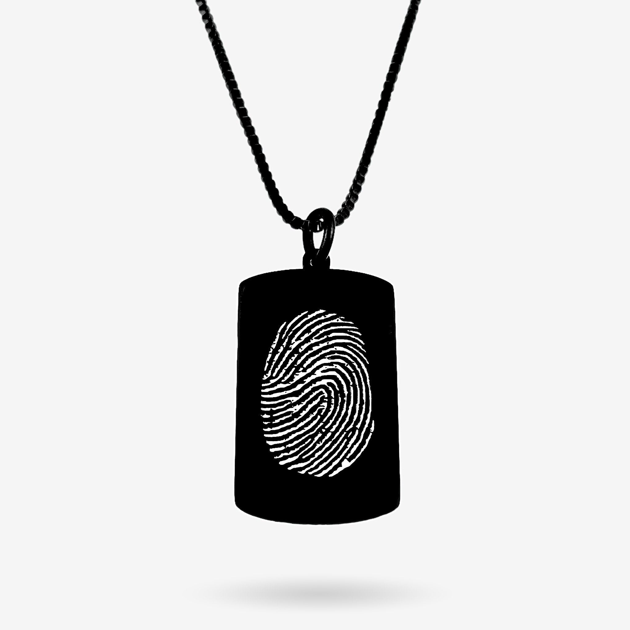 Fingerprint Dog Tag Necklace - MemoriesMade