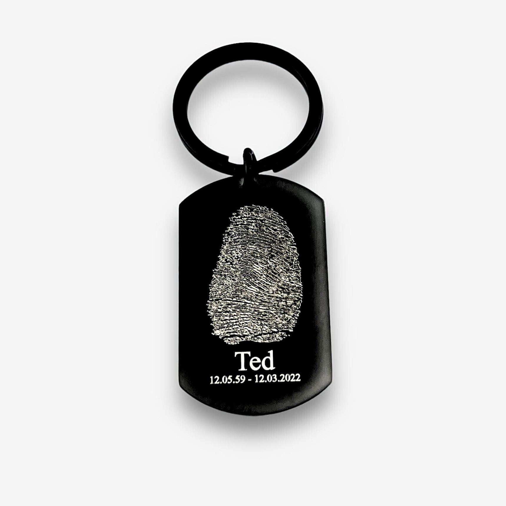 Fingerprint Flat Bar Keychain - MemoriesMade