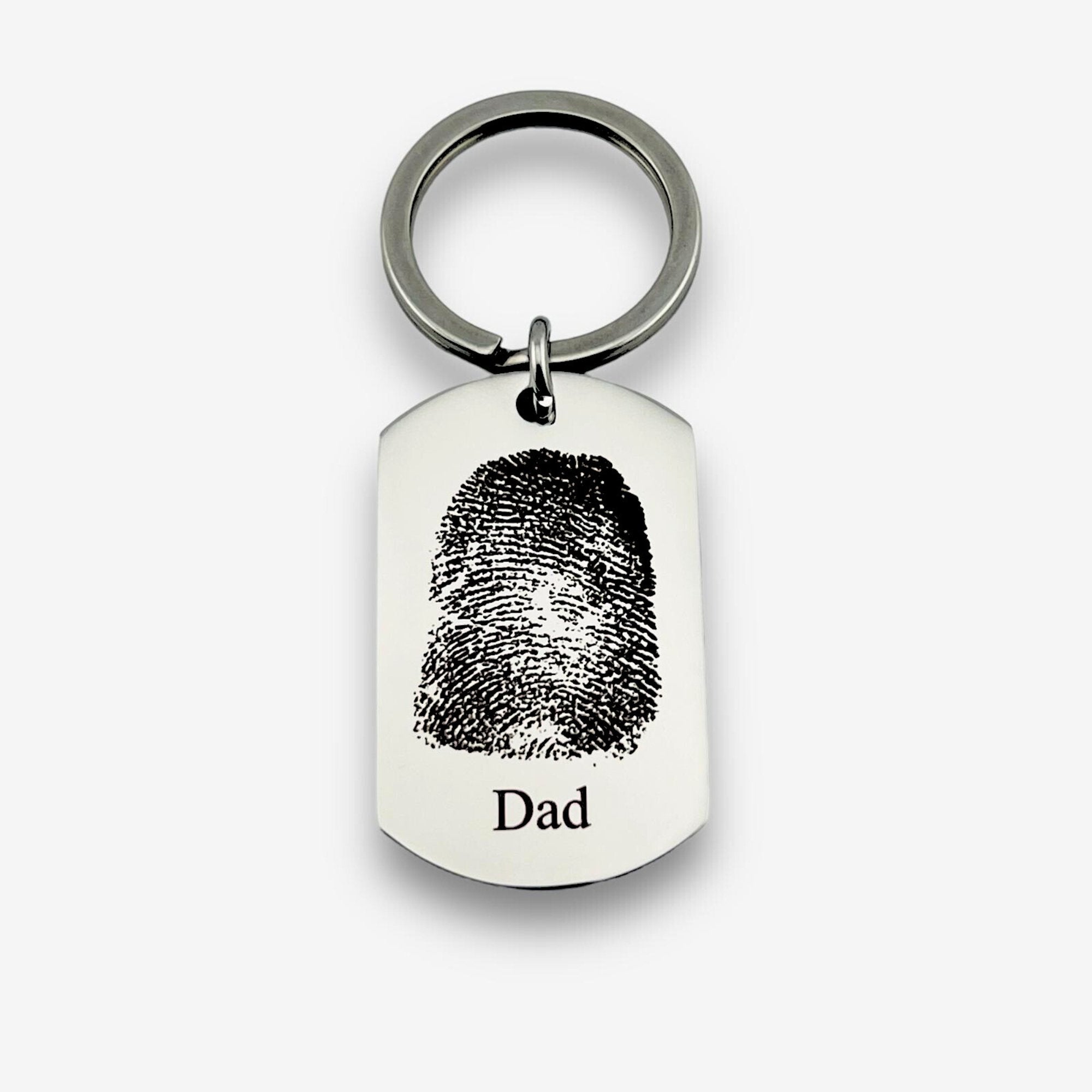 Fingerprint Flat Bar Keychain - MemoriesMade