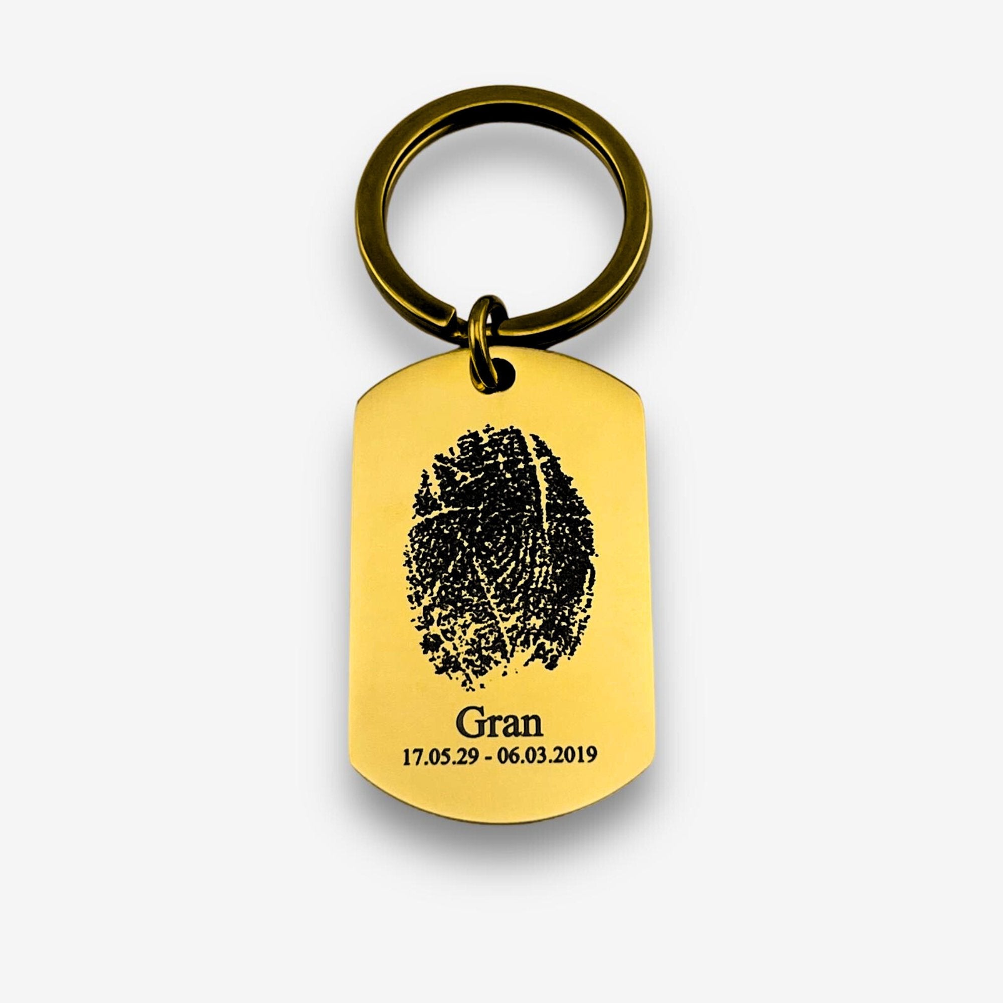 Fingerprint Flat Bar Keychain - MemoriesMade