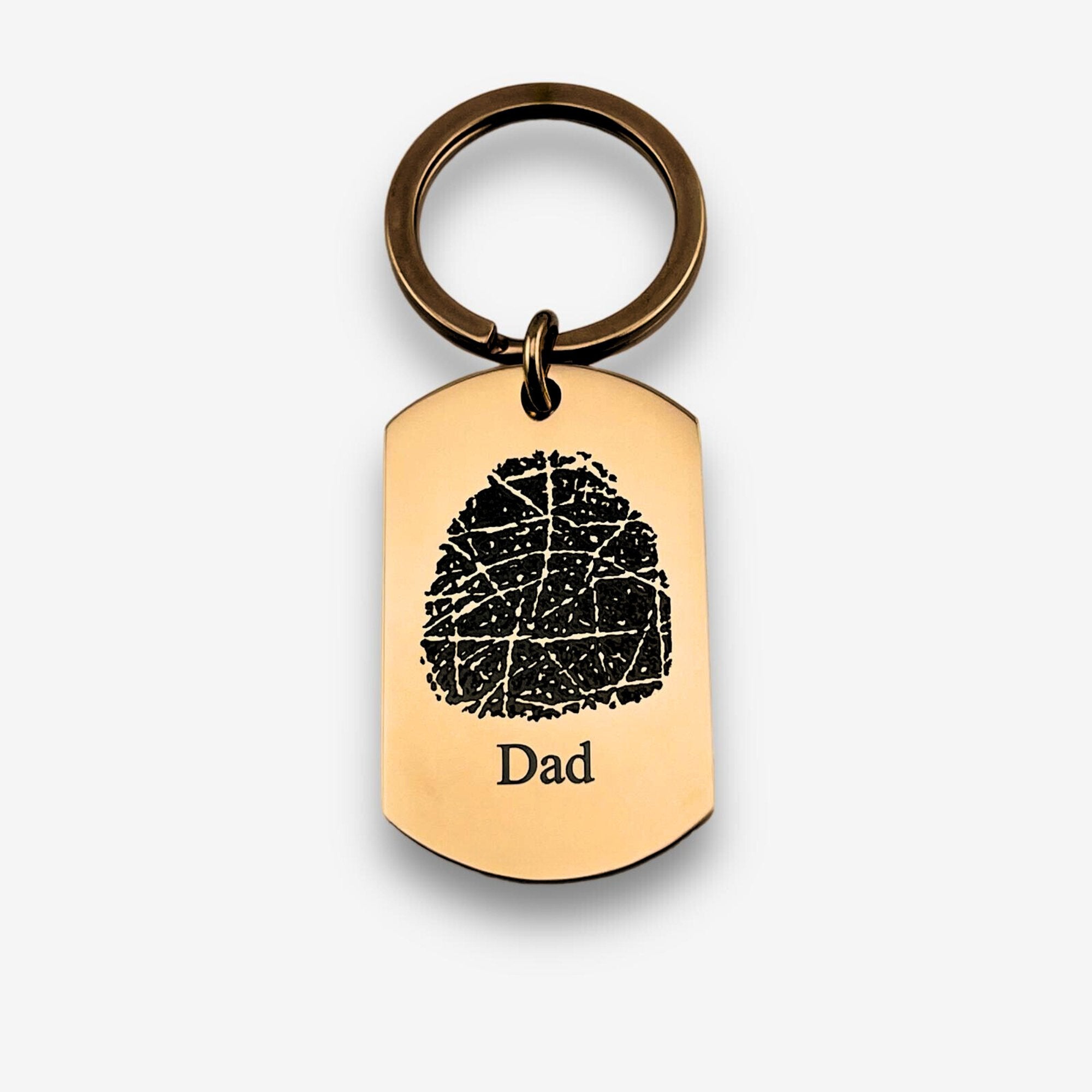 Fingerprint Flat Bar Keychain - MemoriesMade