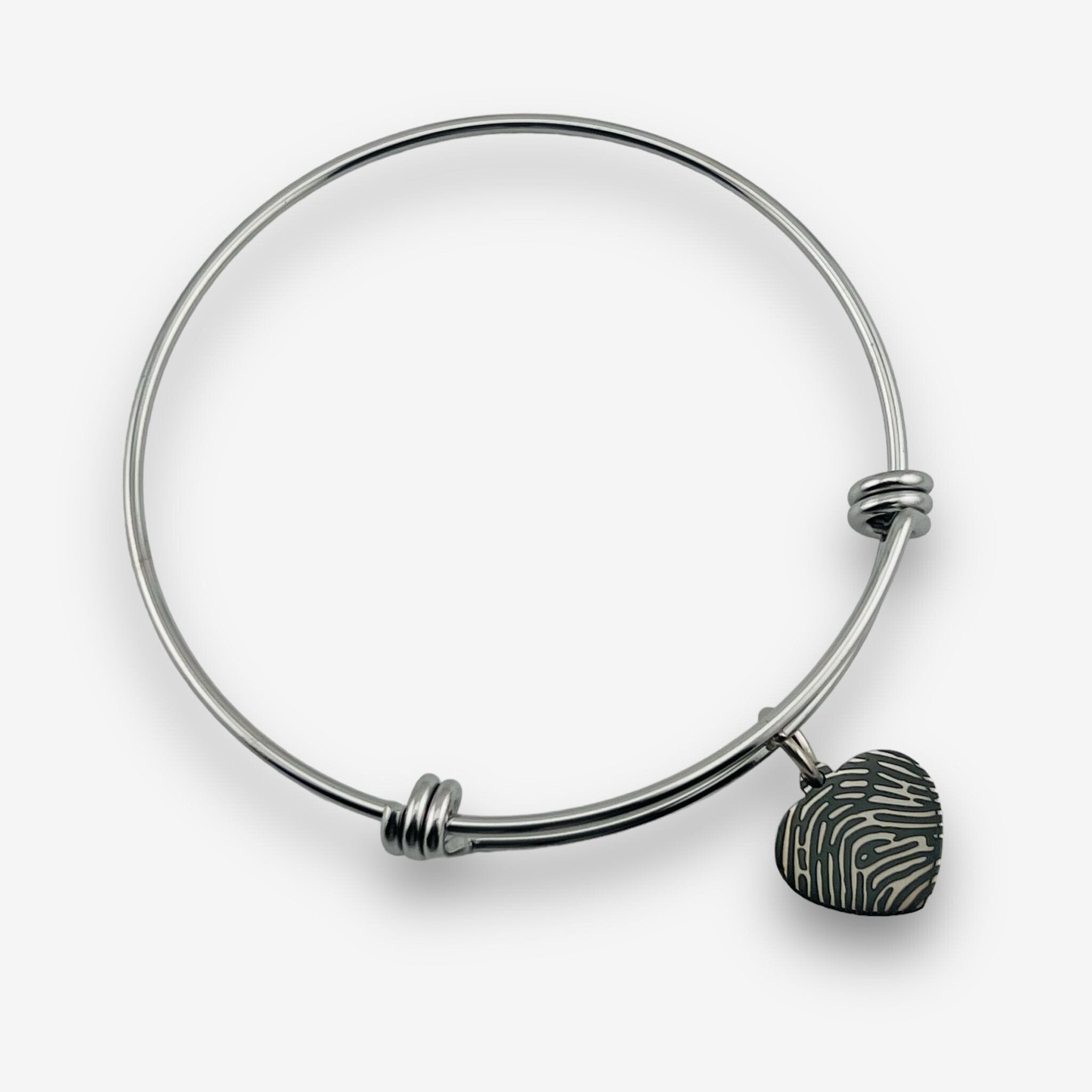 Fingerprint Heart Bangle - MemoriesMade