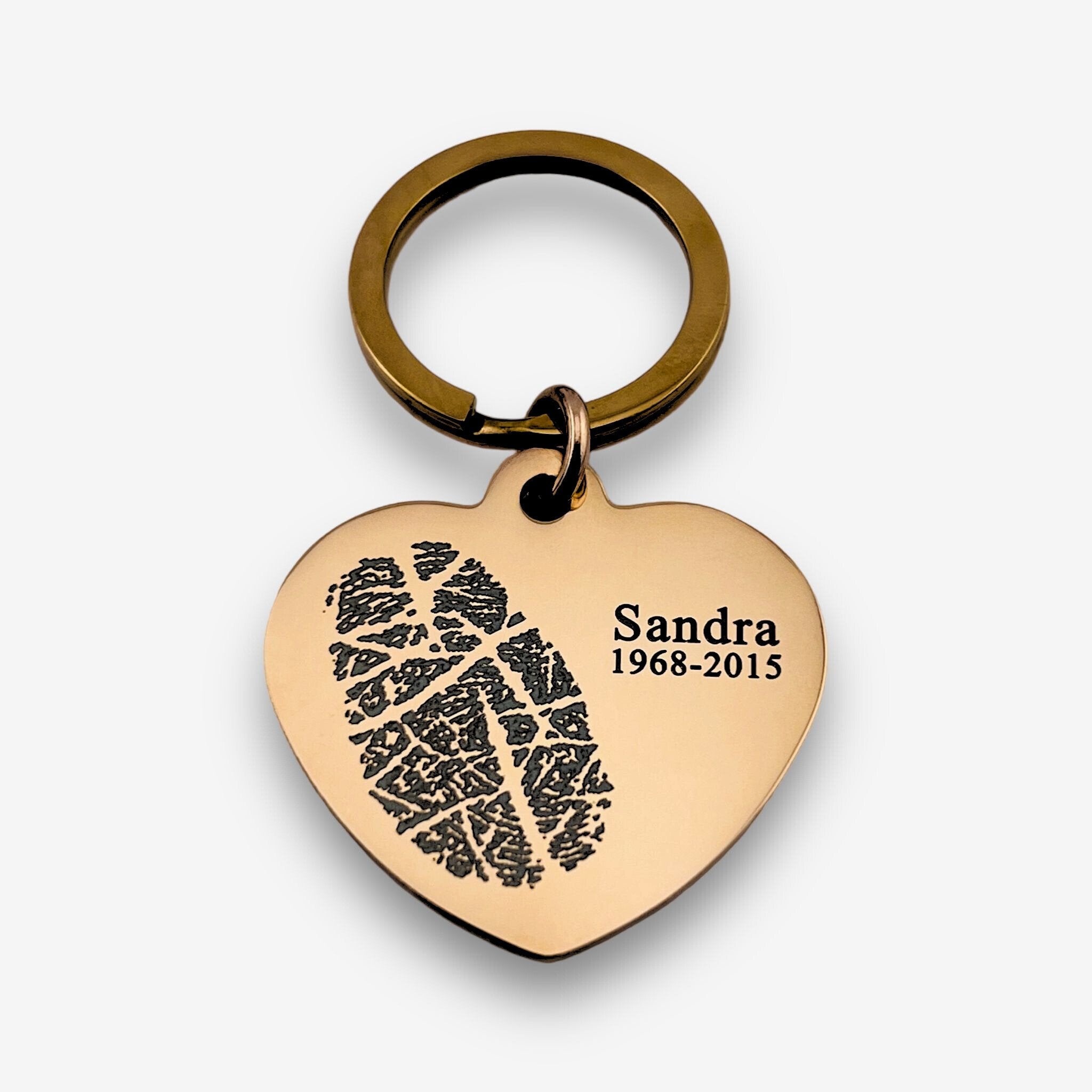 Fingerprint Heart Keychain - MemoriesMade