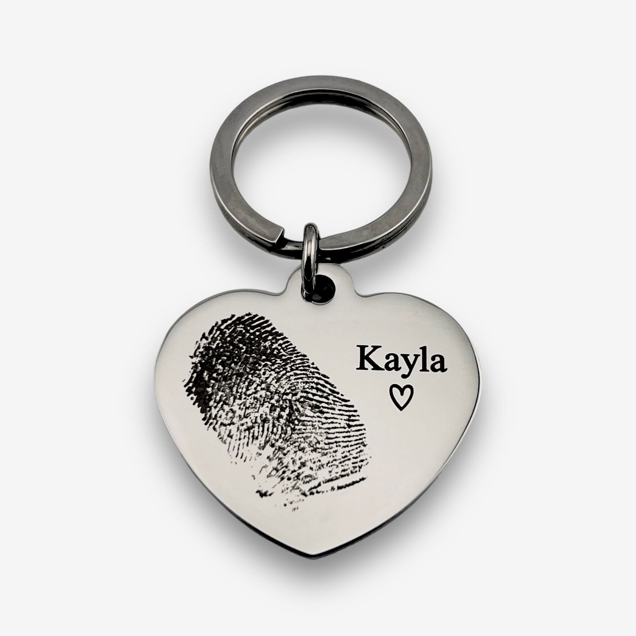 Fingerprint Heart Keychain - MemoriesMade