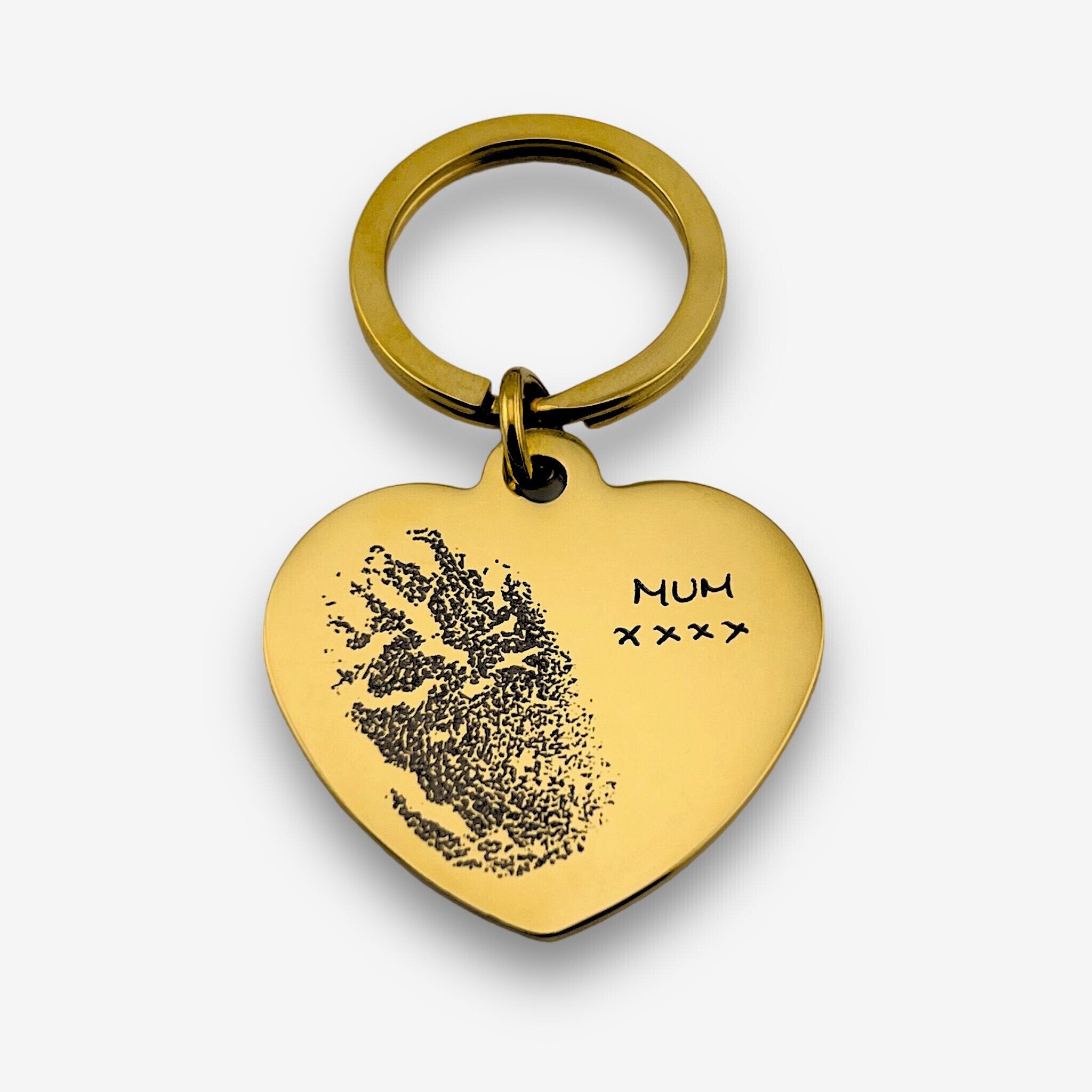 Fingerprint Heart Keychain - MemoriesMade