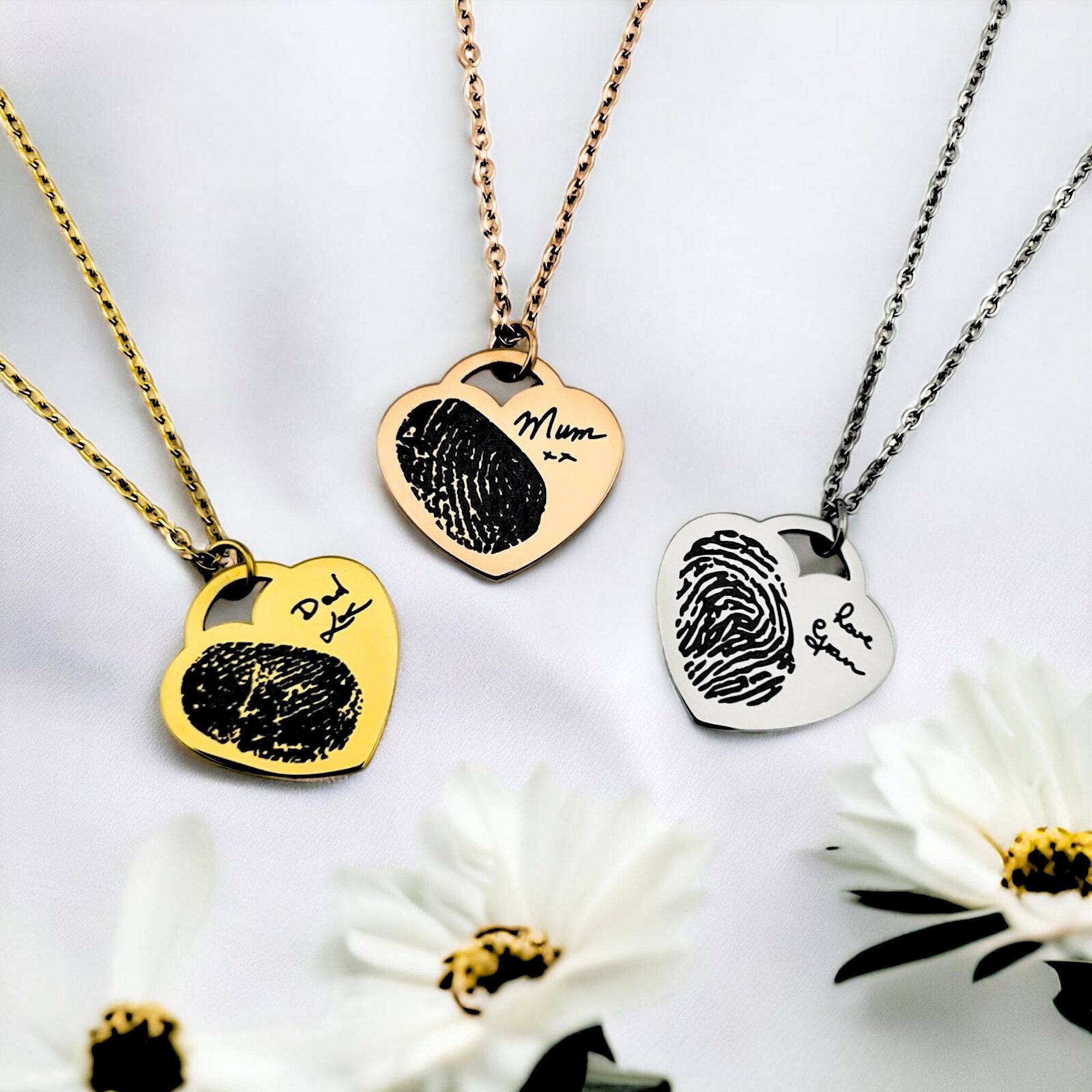 Fingerprint Heart Necklace - MemoriesMade