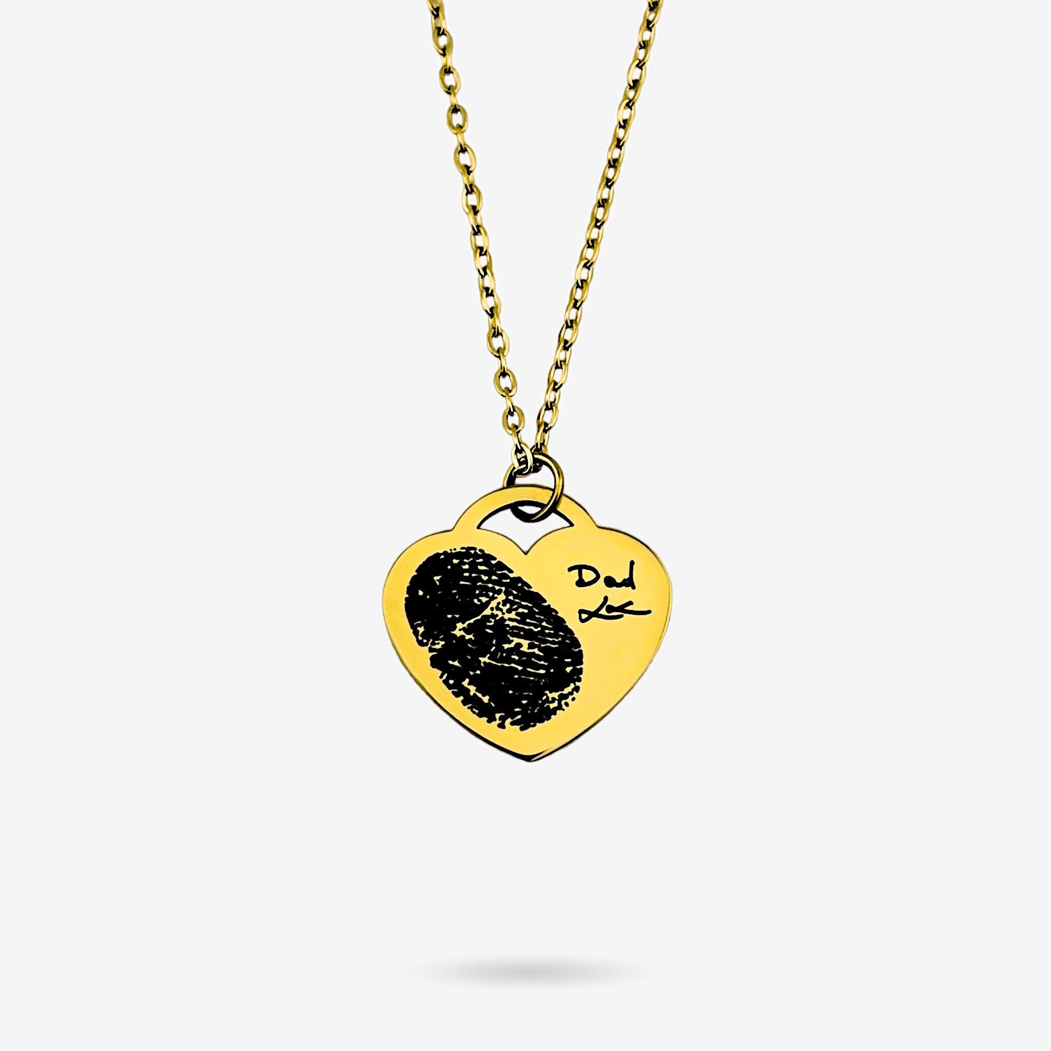 Fingerprint Heart Necklace - MemoriesMade