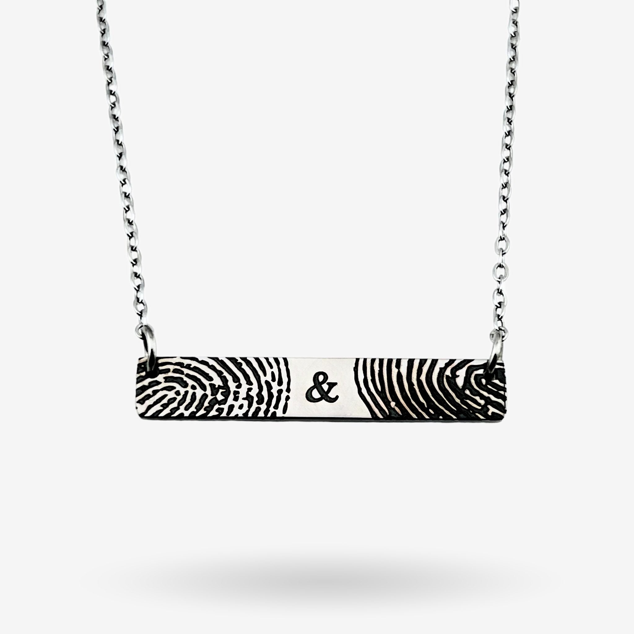 Fingerprint Plate Necklace - MemoriesMade