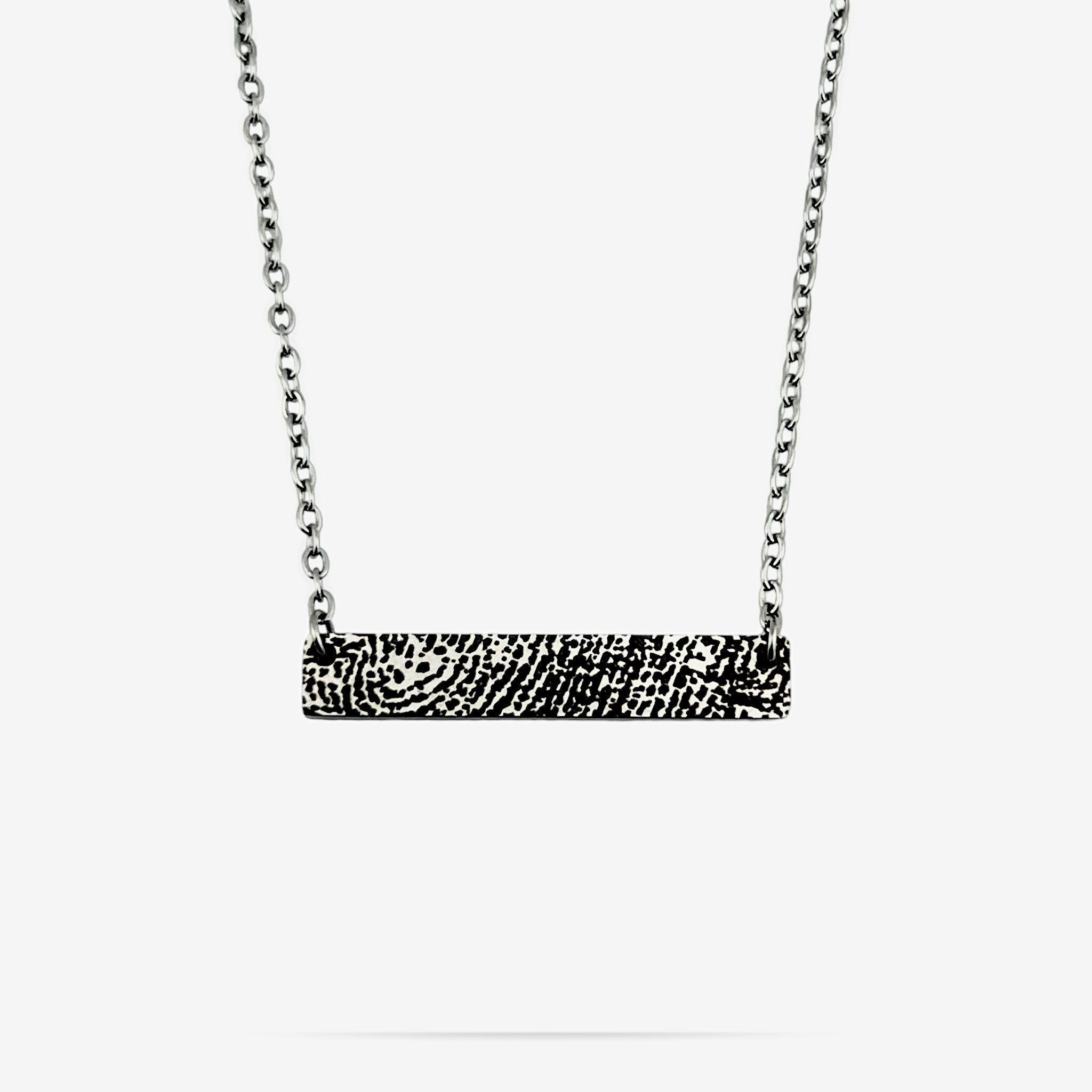 Fingerprint Plate Necklace - MemoriesMade