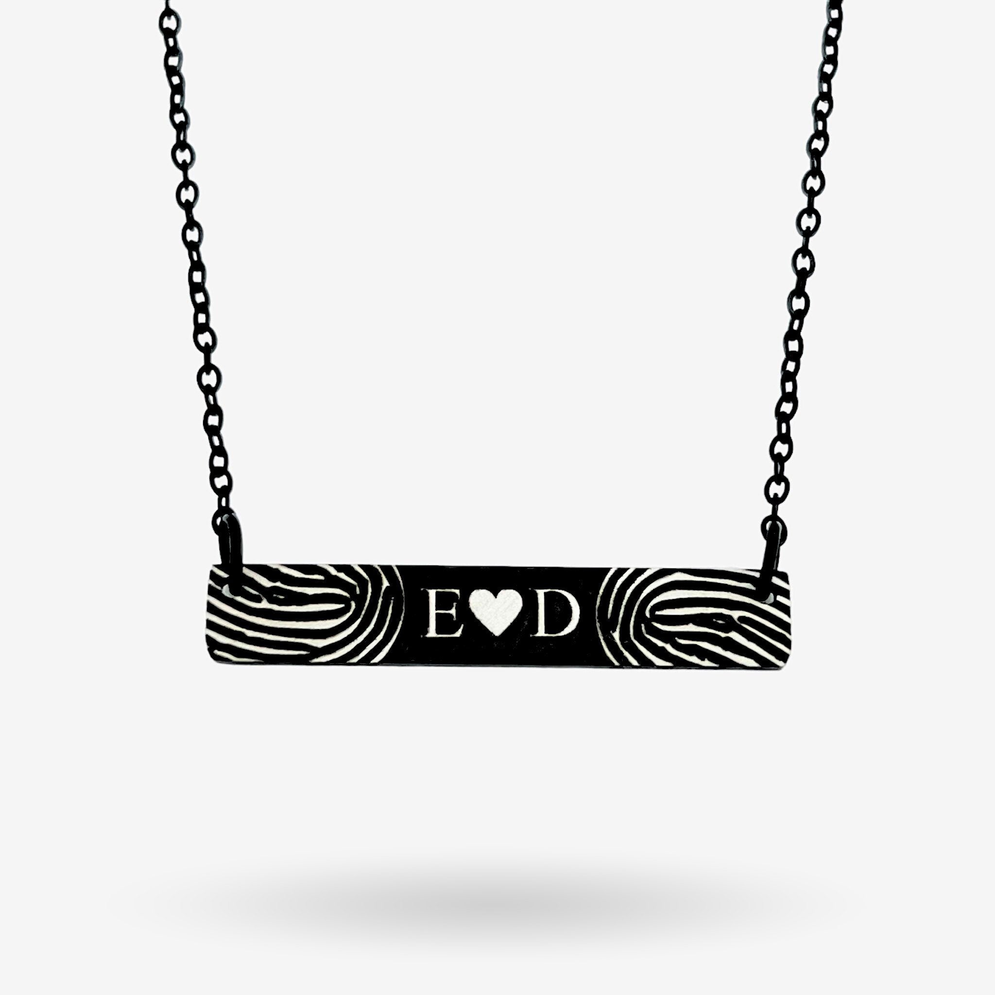 Fingerprint Plate Necklace - MemoriesMade