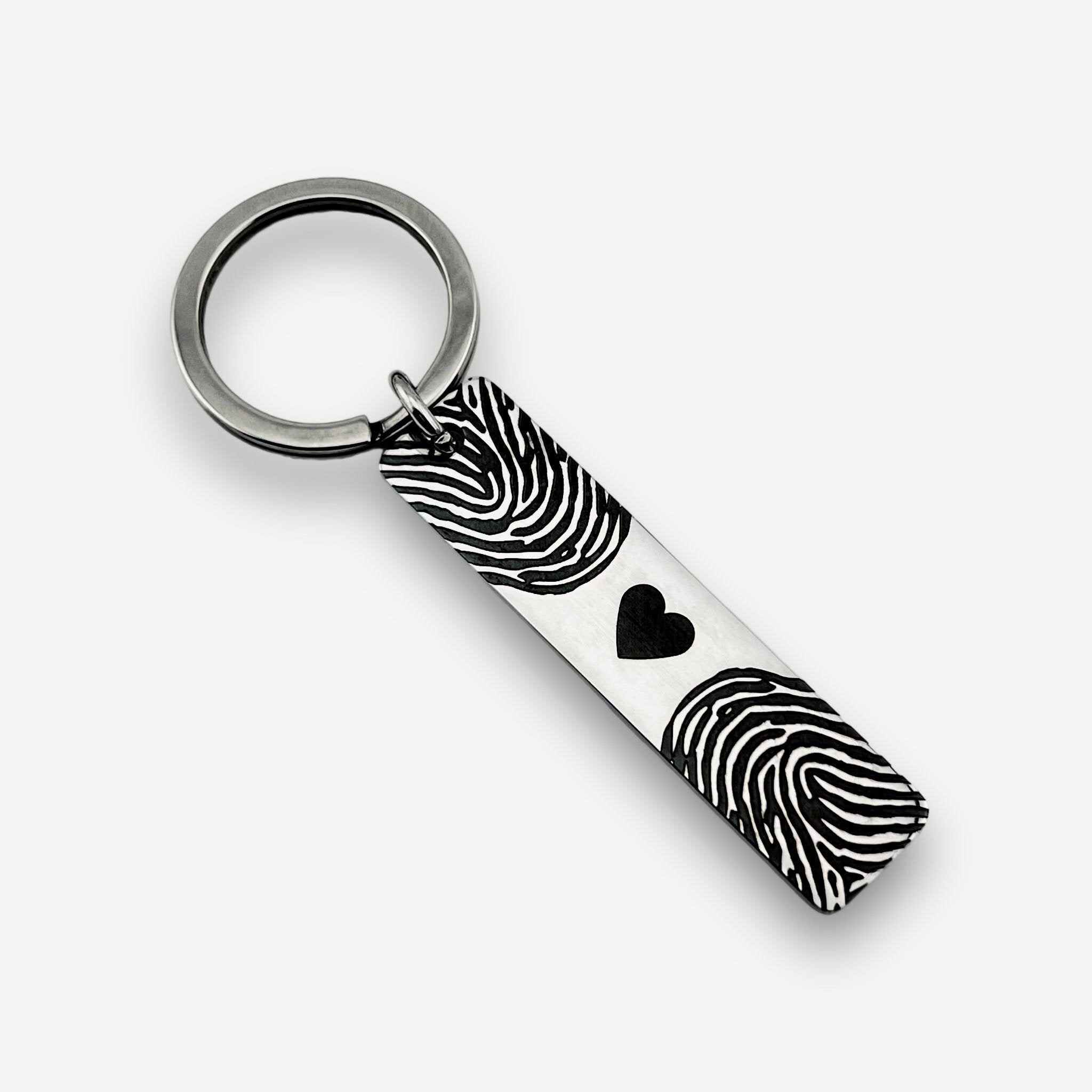 Fingerprint Slim Bar Keychain - MemoriesMade