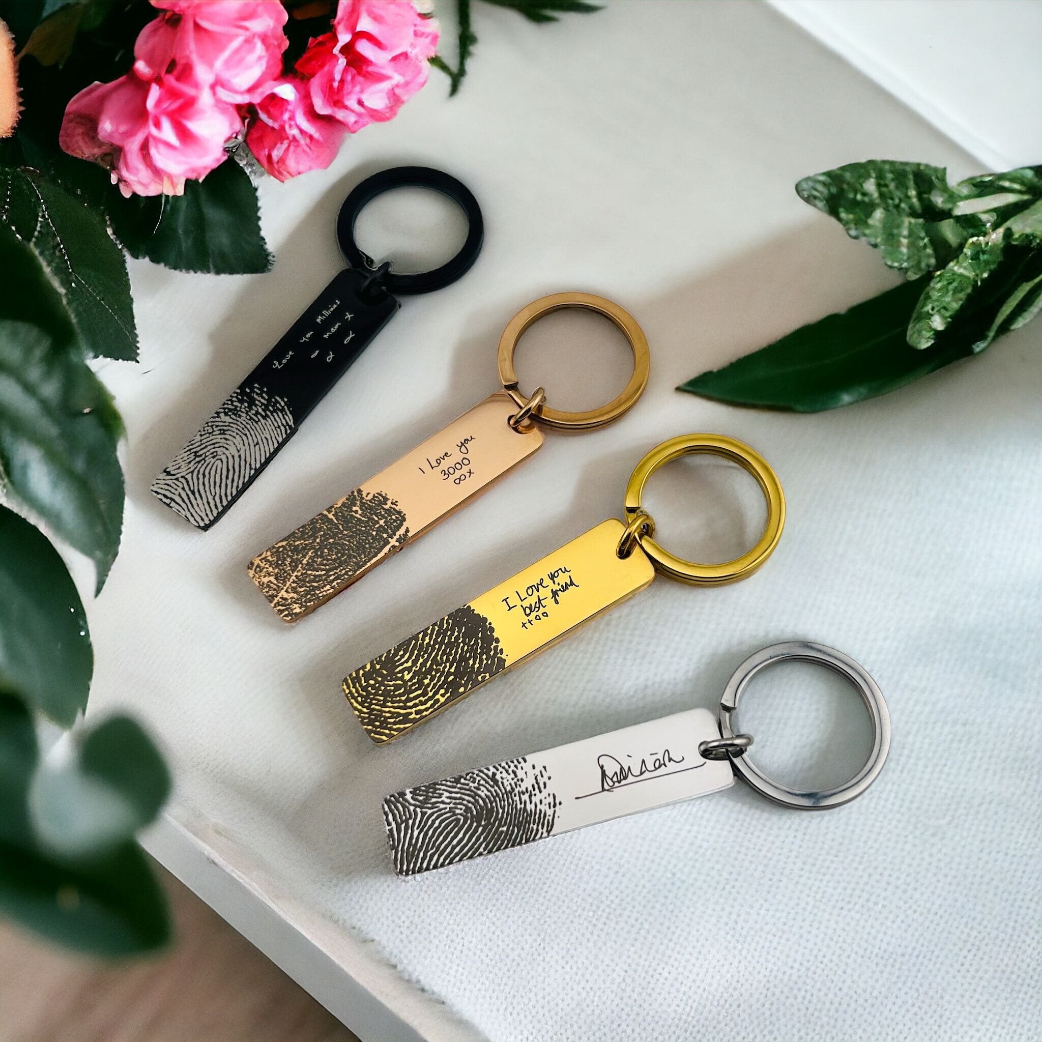 Fingerprint Slim Bar Keychain - MemoriesMade