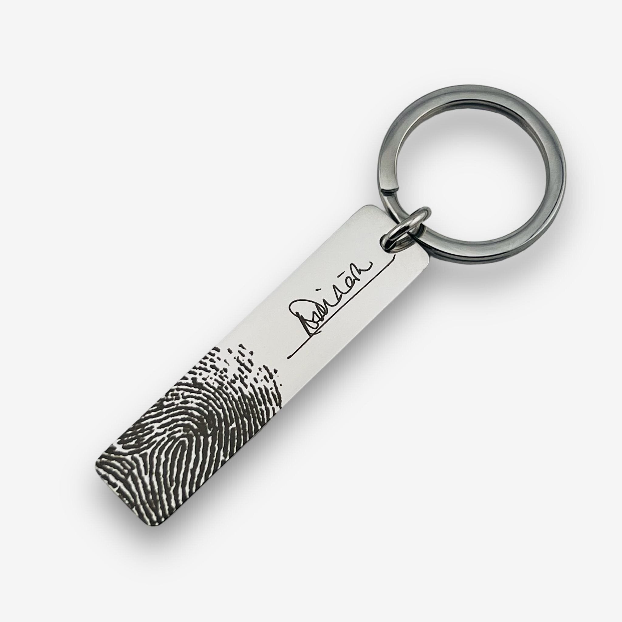 Fingerprint Slim Bar Keychain - MemoriesMade