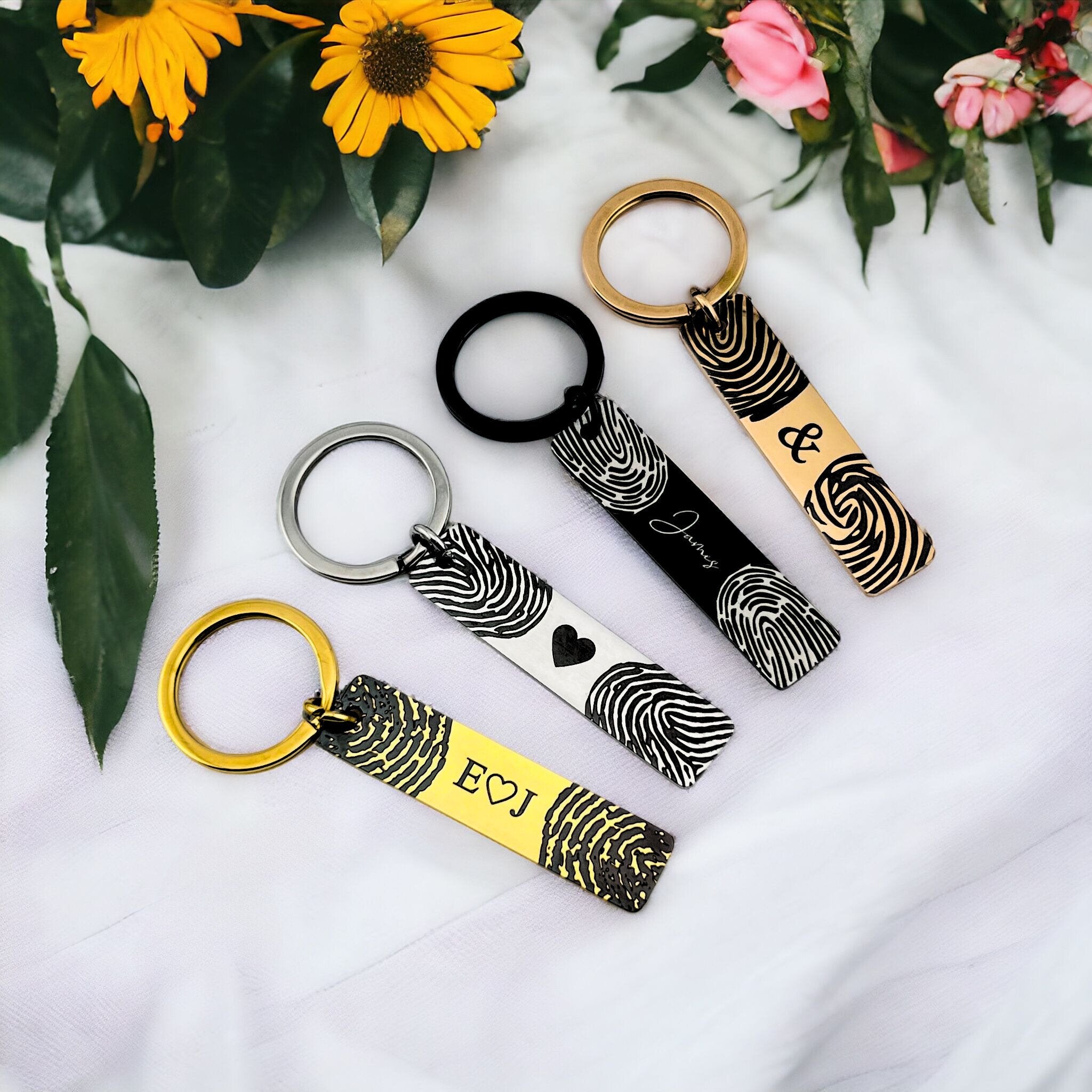 Fingerprint Slim Bar Keychain - MemoriesMade